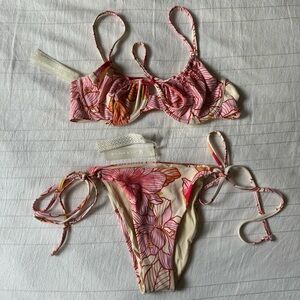 NWT DEVON WINDSOR Estelle Top & Evie Bottom Floral Sunset Set